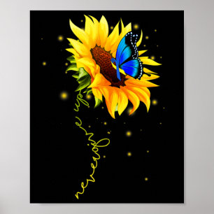 Poster Le Papillon De Tournesol N'Abandonne Jamais Le Syn