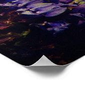 Poster Le papillon et les fleurs violettes (Coin)