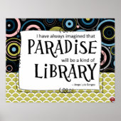 Poster Le paradis est une bibliothèque (Devant)
