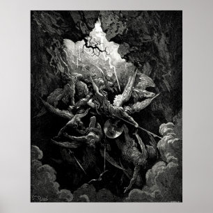 Poster Le paradis perdu de Gustave Doré Milton