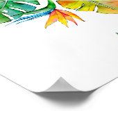 Poster Le paradis tropical coloré Luau Mariage de bienven (Coin)