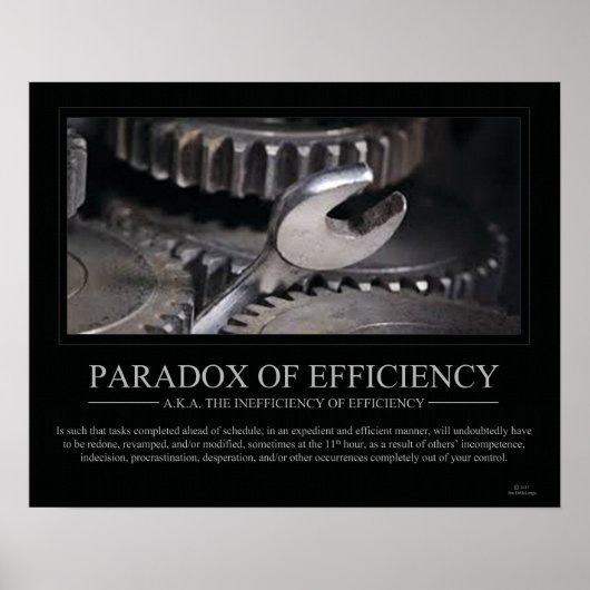 Poster Le paradoxe de l'affiche d'efficacité (Devant)