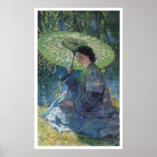 Poster Le Parasol Vert, Rose Guy de 1909