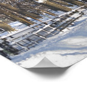 Poster Le parc central du centre-ville d'hiver (Coin)