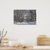 Poster Le parc central du centre-ville d'hiver (Cuisine)