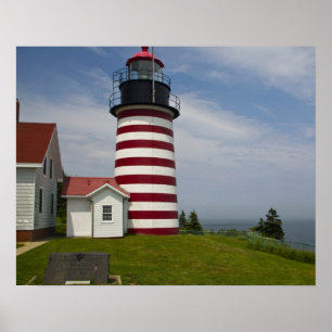Poster Le parc d'État du phare de West Quoddy Head est le