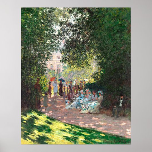 Poster Le Parc Monceau (1878) par Claude Monet (Devant)