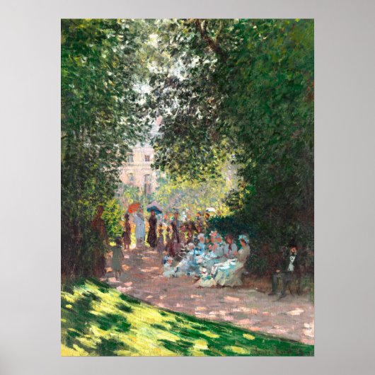 Poster Le Parc Monseau par Claude Monet (Devant)