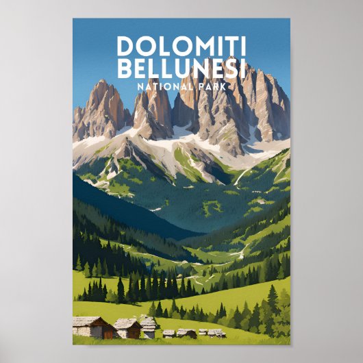 Poster Le parc national de Dolomiti Bellunesi (Devant)