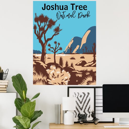 Poster Le Parc national de Joshua Tree (Bureau à domicile)