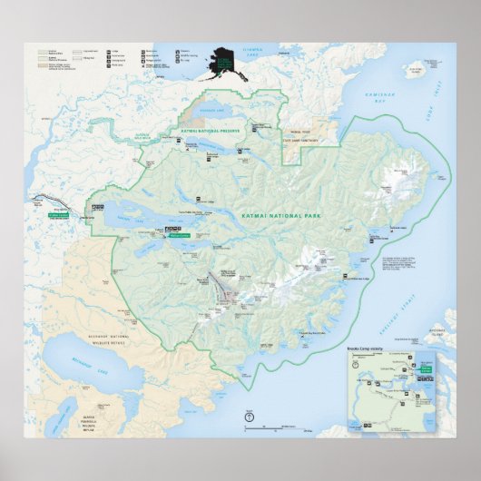 Poster Le Parc national de Katmai (Devant)