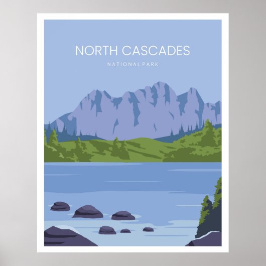 Poster Le Parc national de North Cascades (Devant)