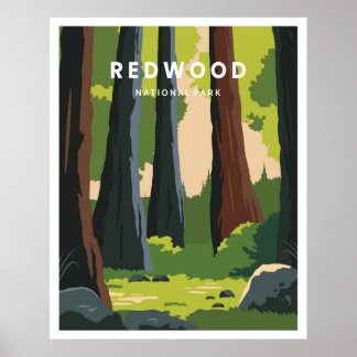Poster Le parc national de Redwood