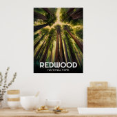Poster Le parc national de Redwood, Californie côtière (Cuisine)
