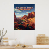 Poster Le Parc National du Capitol Reef Utah Désert Vinta (Cuisine)