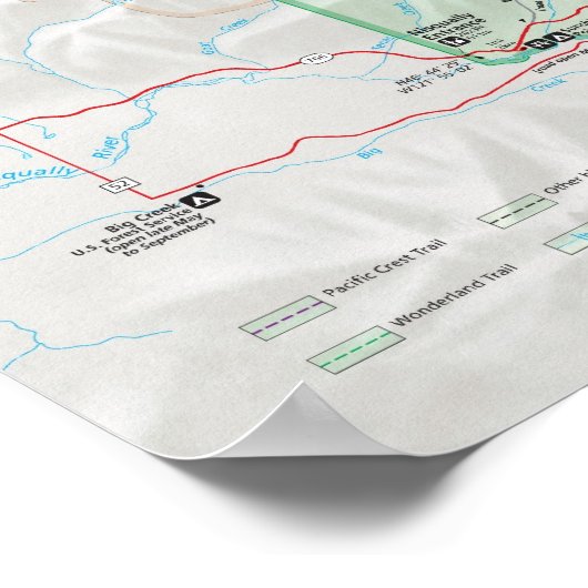 Poster Le Parc national du Mont Rainier (Coin)