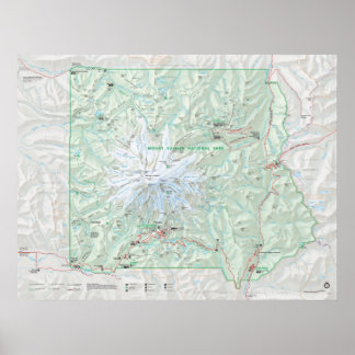 Poster Le Parc national du Mont Rainier