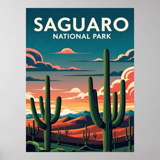 Poster Le Parc national vibre du Saguaro (Devant)