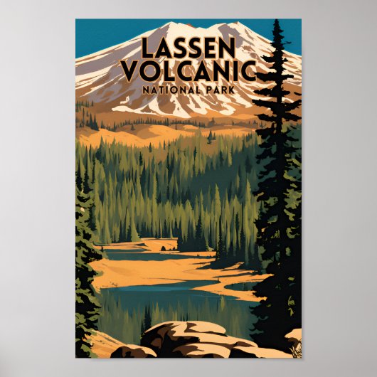 Poster Le Parc national volcanique de Lassen (Devant)