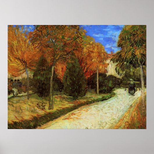 Poster Le parc public à Arles par Vincent van Gogh (Devant)