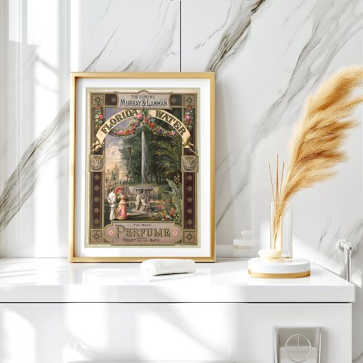 Poster Le parfum d'eau Murray & Lanman Florida authentiqu