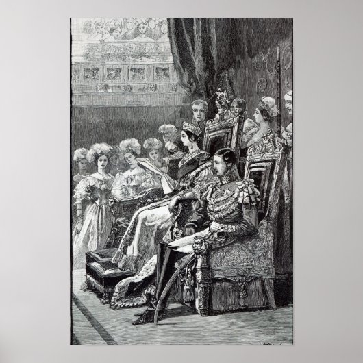 Poster Le Parlement d'ouverture de la reine en 1846 (Devant)