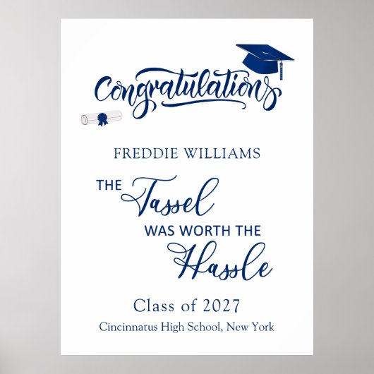 Poster Le Parti de la Graduation Tassel valait la peine d (Devant)