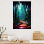 Poster Le passage du bambou, voie du bois Brown (Cuisine)