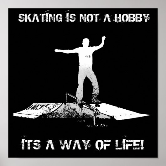 POSTER LE PATINAGE N'EST PAS UN HOBBY (Devant)