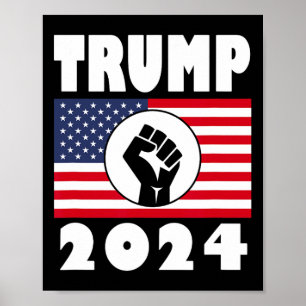 Poster Le Patriote du drapeau américain Trump 2024 a fait