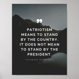 Poster Le patriotisme, c'est rester aux côtés du pays
