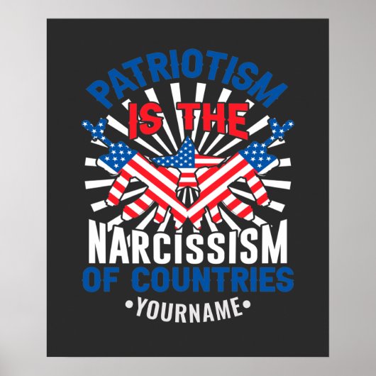 Poster Le patriotisme est le narcisme des pays (Devant)