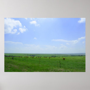 Poster Le paysage du Kansas