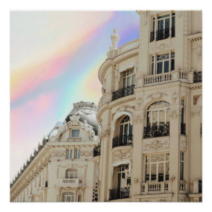 Poster Le paysage holographique de la ville