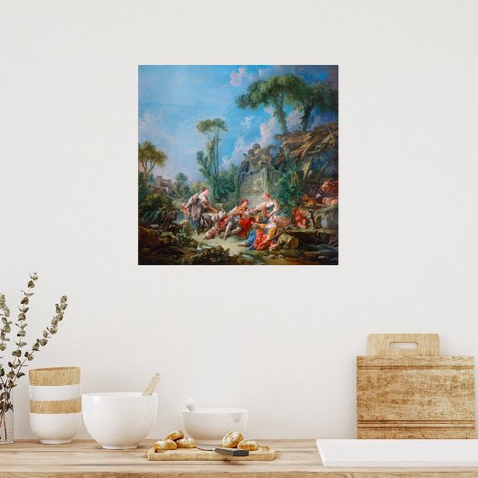 Poster le paysage idyll rococo de francois boucher shephe (Cuisine)
