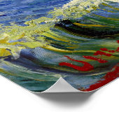 Poster Le paysage marin de Gogh près des Saintes-Maries-d (Coin)