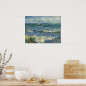 Poster Le paysage marin de Van Gogh aux Saintes Maries de (Cuisine)