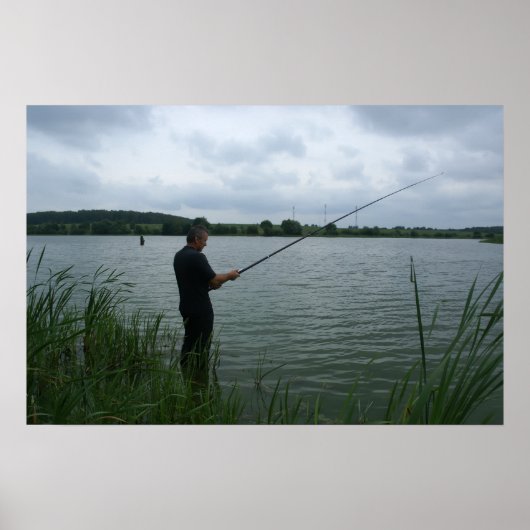 Poster Le pêcheur le soir (Devant)