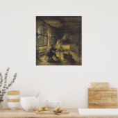 Poster Le peintre dans son atelier (Studio de l'artiste) (Cuisine)