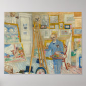 Poster Le peintre de squelette | James Ensor (Devant)