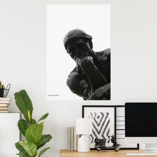 Poster Le penseur (Bureau à domicile)