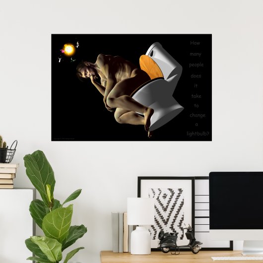 Poster Le penseur (Bureau à domicile)