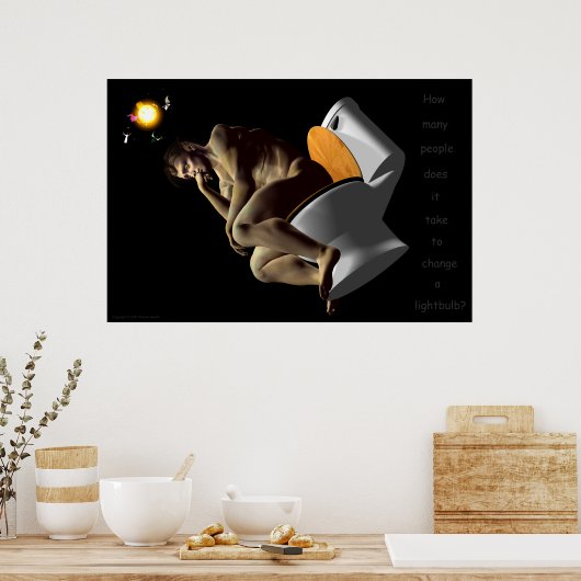 Poster Le penseur (Cuisine)