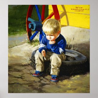 Poster Le penseur (Impression de toile)