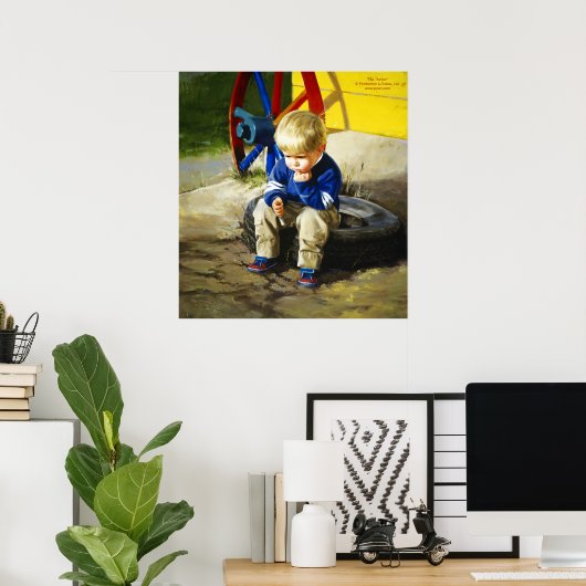 Poster Le penseur (Impression de toile) (Bureau à domicile)