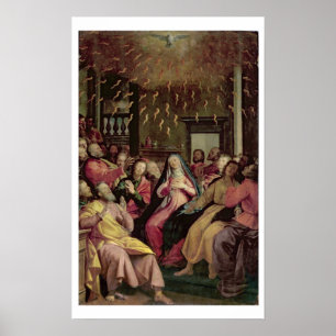 Poster Le Pentecost, c.1598 (huile sur le panneau)