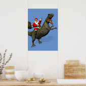 Poster Le Père Noël À L'Allosaurus (Cuisine)