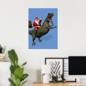 Poster Le Père Noël À L'Allosaurus (Bureau à domicile)