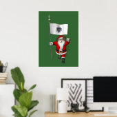 Poster Le Père Noël Avec L'Ensigne Du Massachusetts (Bureau à domicile)