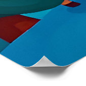 Poster Le Père Noël dans une scène hivernale magique (Coin)